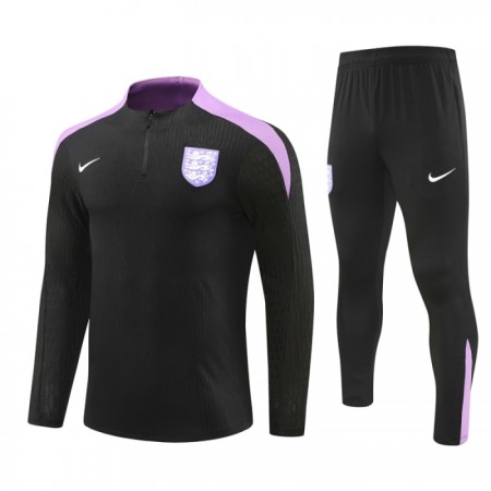 Angleterre Sweat d'Entraînement Quart-Zip Noire 2024-25